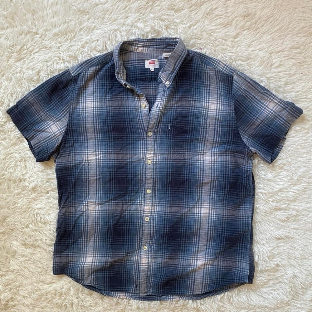 Vintage Y2K Cowboy Levi's plaid button up shirt Youth XL or Men's XS